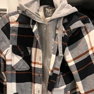 Hooded Flannel Zip Up